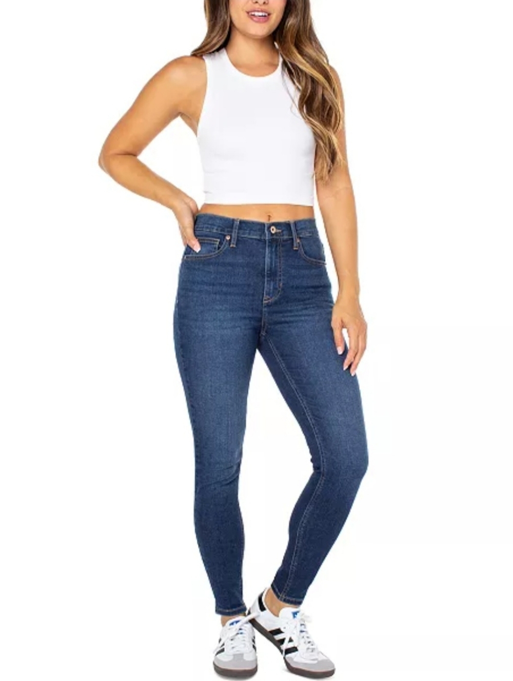 Like NEW Jennifer Lopez Women's Skinny Jeans - Dark Blue ~ Size 12